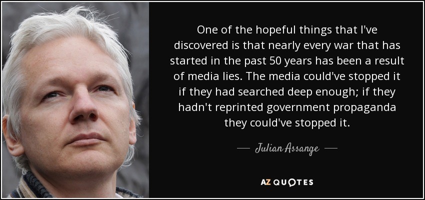 Julian Assange propaganda quote