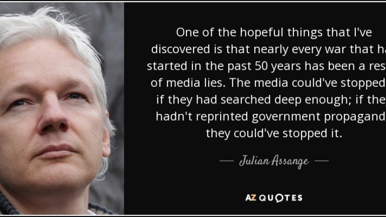 Julian Assange propaganda quote