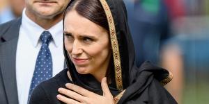 Jacinda in headscarf